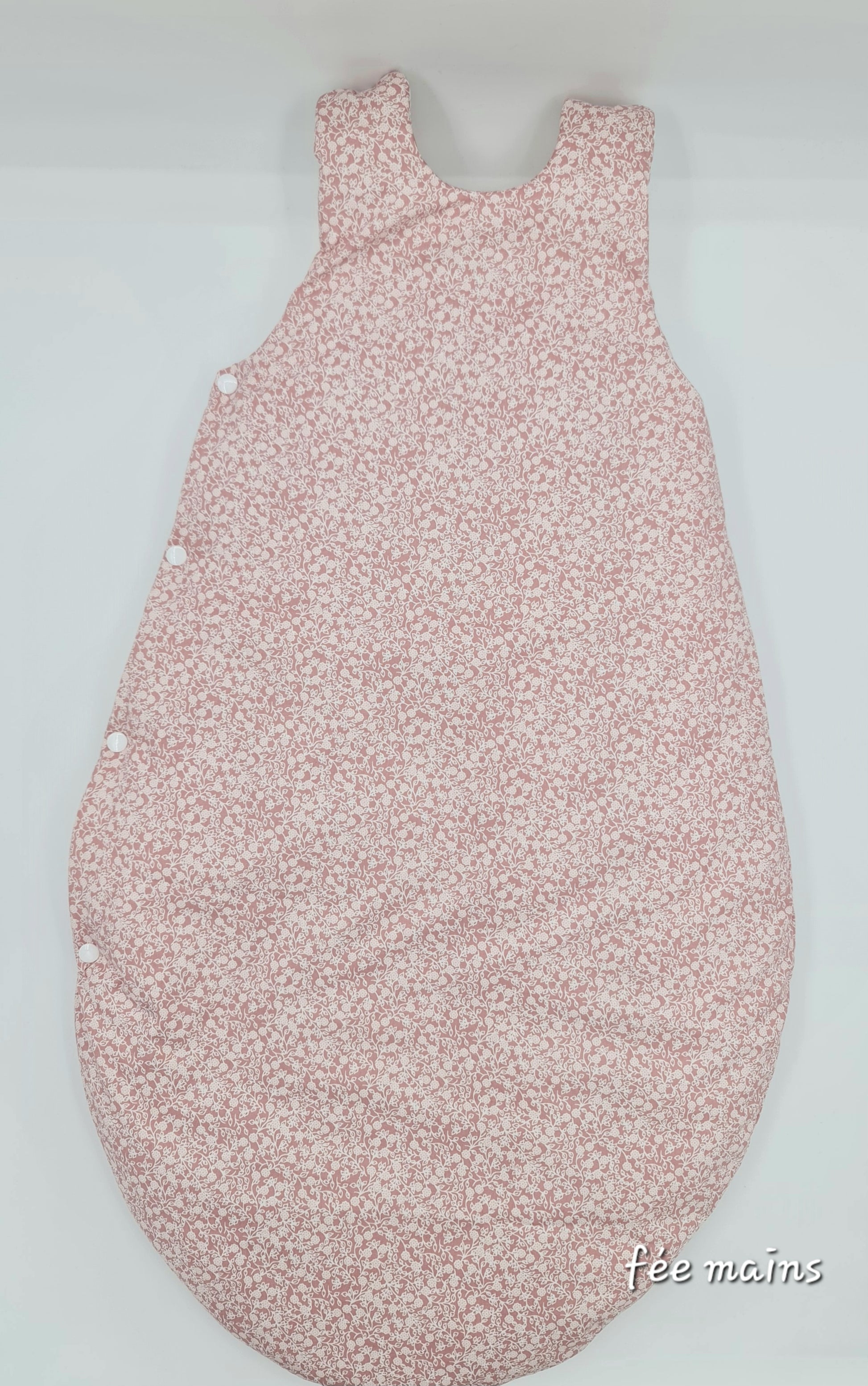 Gigoteuse bébé 6-18 mois bébé fille avec col Claudine tissu fleuri «Tendresse florale»