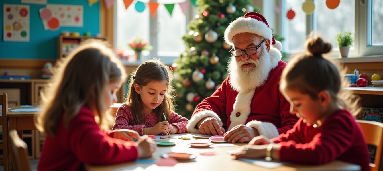 Père Noël à l'école maternelle : découvrez les 5 étapes de la création de l'assiette en carton