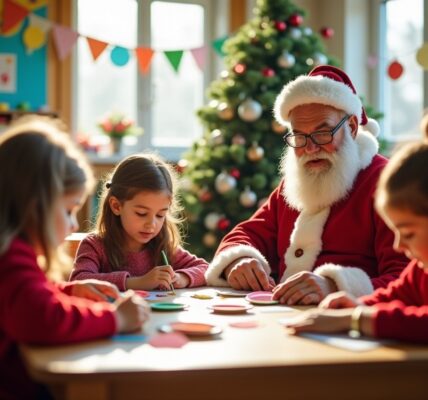 Père Noël à l'école maternelle : découvrez les 5 étapes de la création de l'assiette en carton