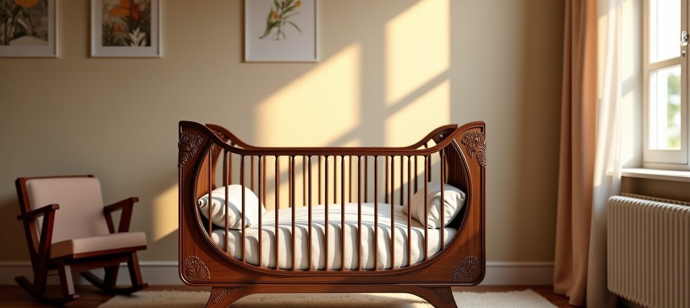 Waldin 1211-88w : le berceau alliant élégance vintage et design contemporain