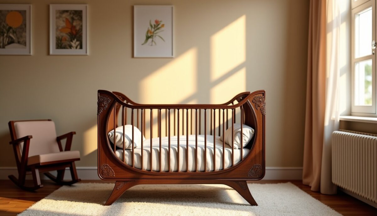 Waldin 1211-88w : le berceau alliant élégance vintage et design contemporain